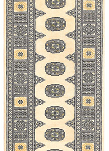 Antique White Bokhara 2' 6 x 9' - No. 45305