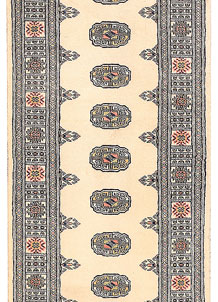 Antique White Bokhara 2' 6 x 8' 10 - No. 45318