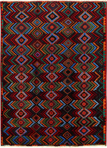 Multi Colored Baluchi 6' 9 x 9' 3 - No. 57140