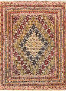 Multi Colored Mashwani 4' 8 x 6' 2 - No. 61780