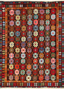Multi Colored Baluchi 6' 9 x 8' 9 - No. 61863