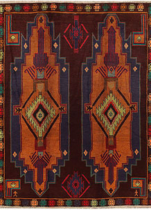 Multi Colored Baluchi 6' 6 x 8' 4 - No. 61865