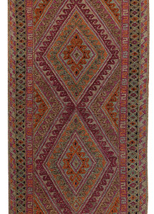 Multi Colored Mashwani 2' 7 x 12' - No. 64281