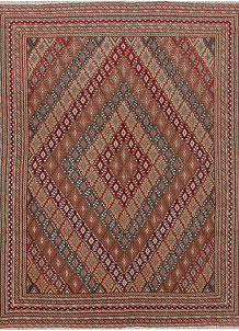 Multi Colored Mashwani 6' 1 x 7' 9 - No. 64390