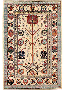 Blanched Almond Oushak 6' x 9' - No. 65584