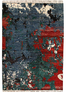 Multi Colored Abstract 6' 7 x 9' 6 - No. 66349