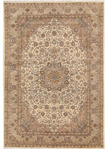 Blanched Almond Kashan 5' 7 x 8' 2 - No. 68328