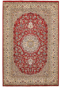 Firebrick Isfahan 5' 6 x 8' 2 - SKU 68341